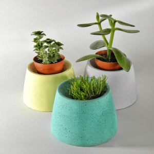 paint it yourself cement planters