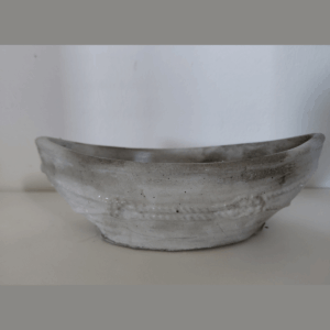 house0002 cement boat shaped planter bowl